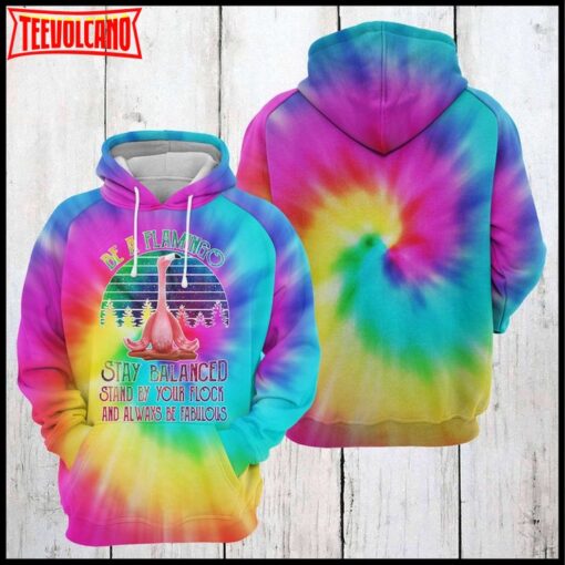 Flamingo Yourself Tie Dye 3D Printed Hoodie