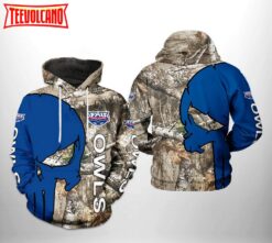 Florida Atlantic Owls NCAA Camo Veteran Hunting 3D Printed Hoodie