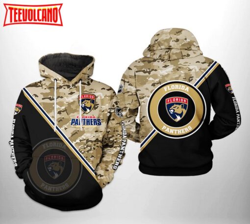 Florida Panthers NHL Camo Team 3D Printed Hoodie