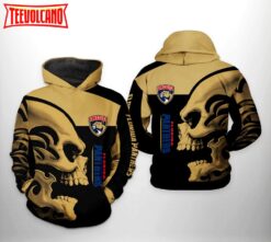 Florida Panthers NHL Skull 3D Printed Hoodie