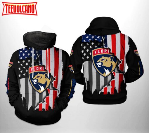 Florida Panthers NHL US FLag Team 3D Printed Hoodie