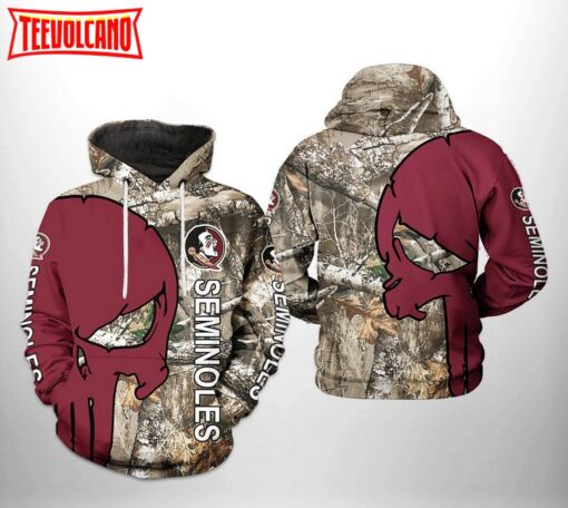 Florida State Seminoles NCAA Camo Veteran Hunting 3D Printed Hoodie