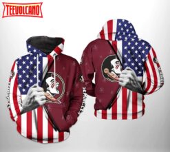 Florida State Seminoles NCAA US FLag 3D Printed Hoodie