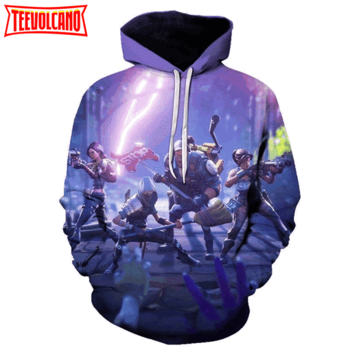 Fortnite Colorful 3D Printed Hoodie