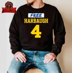 Free Harbaugh Michigan QB T-Shirt