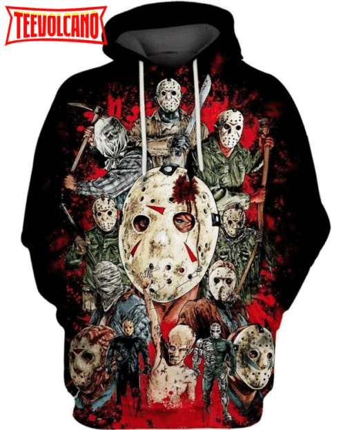 Friday The 13Th Jason Voorhees Puzzle 3D Printed Hoodie