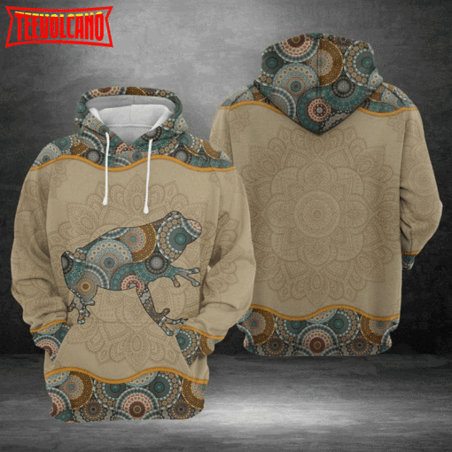 Frog Mandala 3D Printed Hoodie