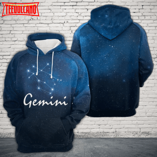 Gemini Horoscope 3D Printed Hoodie