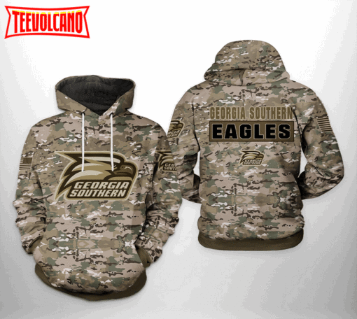 Georgia Southern Eagles NCAA Camo Veteran 3D Printed Hoodie