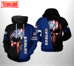 Georgia Southern Eagles NCAA US Flag Skull 3D Printed Hoodie