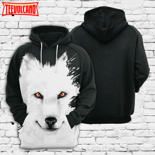 Ghost Wolf 3D Printed Hoodie