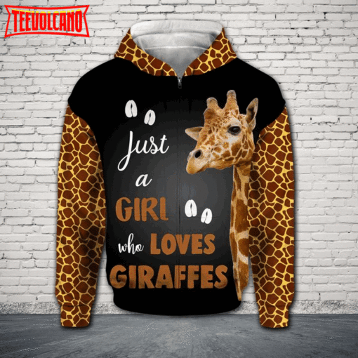 Giraffe Lover 3D Printed Hoodie