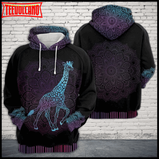 Giraffe Zen Pattern 3D Printed Hoodie