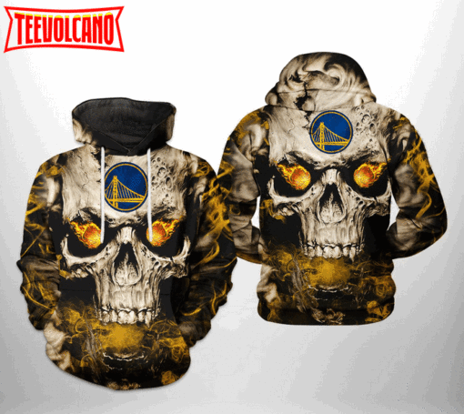 Golden State Warriors NBA Skull 3D Printed Hoodie