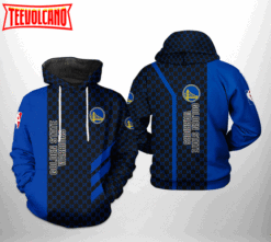 Golden State Warriors NBA Team Pattern Mix 3D Printed Hoodie