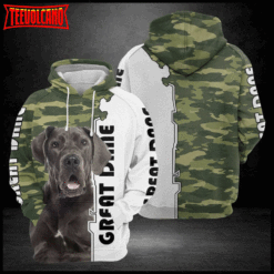 Great Dane Camo Pattern 3D Printed Hoodie