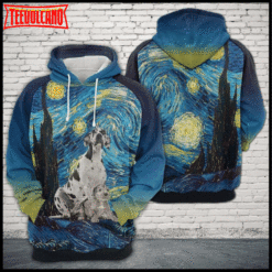 Great Dane Starry Night 3D Printed Hoodie