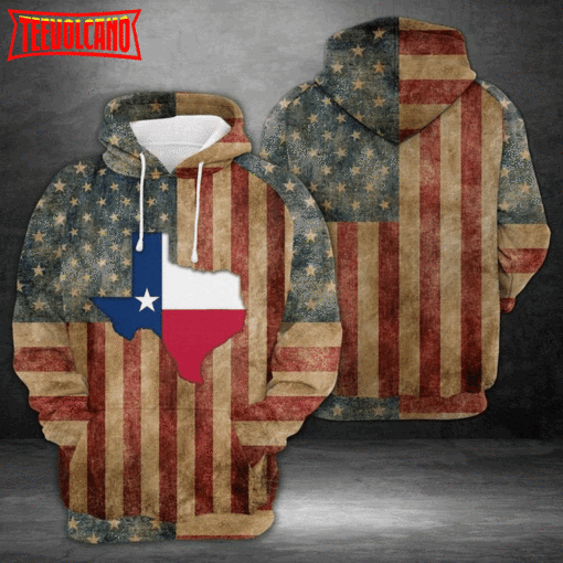 Great Texas Inside American 3D Printed Hoodie