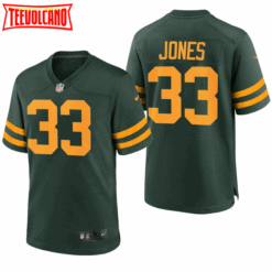 Green Bay Packers Aaron Jones Green Throwback Limited Jersey