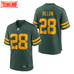 Green Bay Packers AJ Dillon Green Throwback Jersey