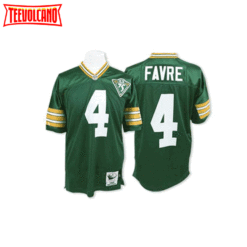 Green Bay Packers Brett Favre Green 75th Anniversary Throwback Jersey