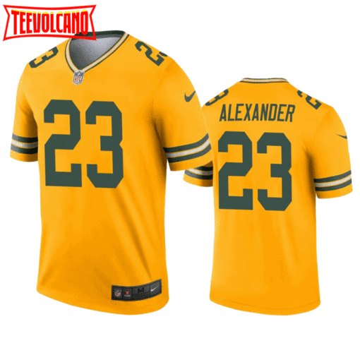 Green Bay Packers Jaire Alexander Gold Inverted Jersey