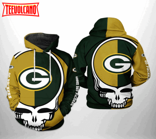 Green Bay Packers NFL Grateful Dead 3D Printed Hoodie