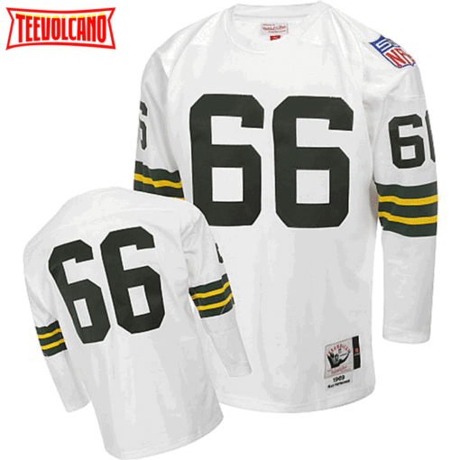 Green Bay Packers Ray Nitschke White 1969 Throwback Jersey