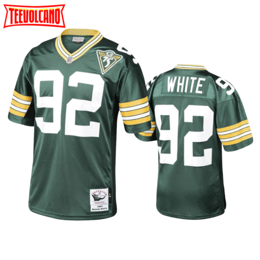 Green Bay Packers Reggie White Green 1993 75th Anniversary Throwback Jersey