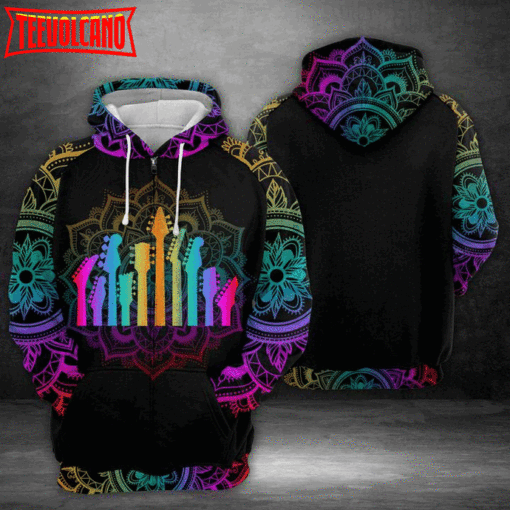 Guitar Band 3D Printed Hoodie