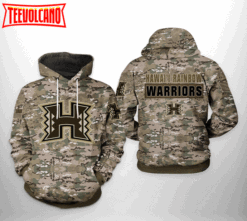 Hawaii Rainbow Warriors NCAA Camo Veteran 3D Printed Hoodie