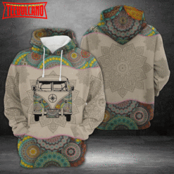 Hippie Bus Mandala 3D Printed Hoodie