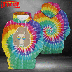 Hippie Lion Tie Dye 3D Printed Hoodie