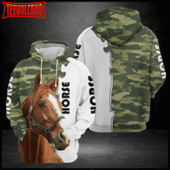 Horse Camo Pattern 3D Printed Hoodie