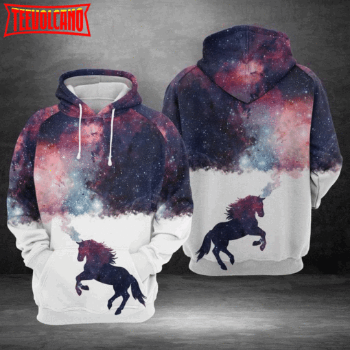 Horse Galaxy 3D Printed Hoodie