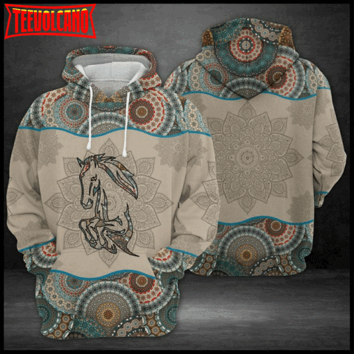 Horse Mandala 3D Printed Hoodie