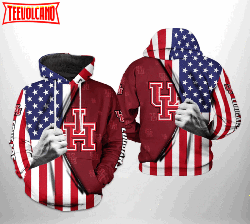 Houston Cougars NCAA US Flag 3D Printed Hoodie