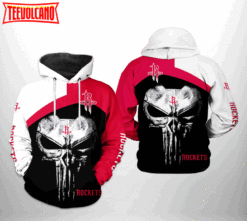 Houston Rockets NBA Skull Punisher Team 3D Printed Hoodie