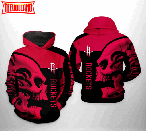 Houston Rockets NBA Skull Team 3D Printed Hoodie