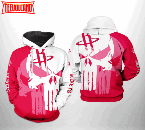 Houston Rockets NBA Team Skull 3D Printed Hoodie