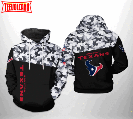 Houston Texans NFL Camo Veteran Team 3D Printed Hoodie