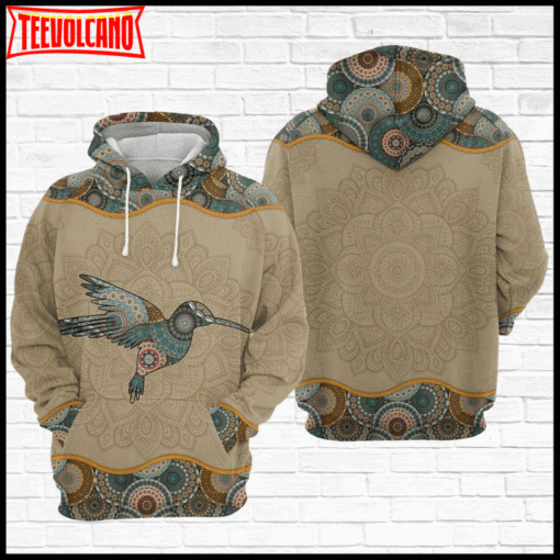 Hummingbird Mandala 3D Printed Hoodie