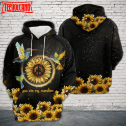 Hummingbird With Sunflower 3D Printed Hoodie