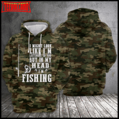 Im Fishing Camo 3D Printed Hoodie