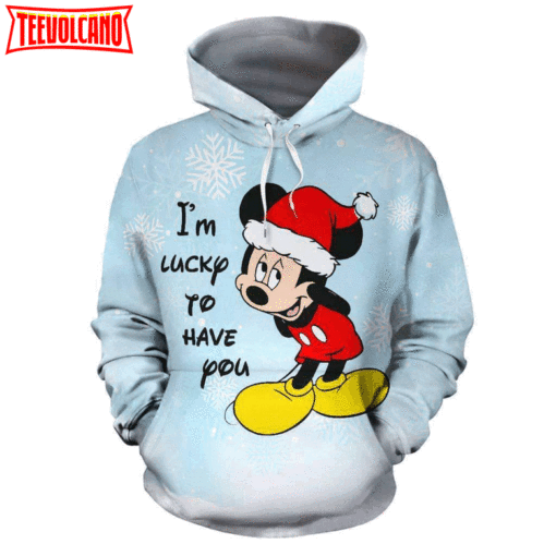 Im Lucky To Have You Mickey Cute 3D Hoodie