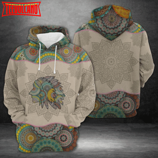 Indian American Mandala 3D Printed Hoodie