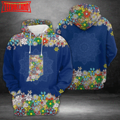 Indiana Flower 3D Printed Hoodie