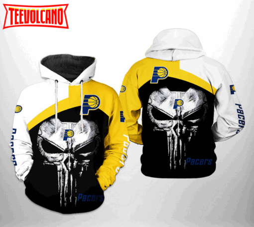 Indiana Pacers NBA Skull Punisher Team 3D Printed Hoodie