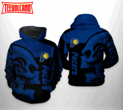 Indiana Pacers NBA Skull Team 3D Printed Hoodie