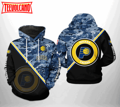 Indiana Pacers NBA US Camo Team 3D Printed Hoodie